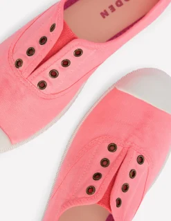 Tennis sans lacets en toile