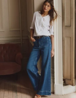 Top à manches courtes et col élégant