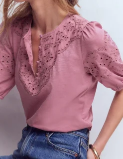 Top Ada à broderie anglaise