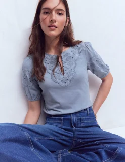 Top Ada à broderie anglaise