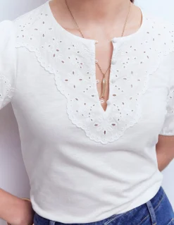 Top Ada à broderie anglaise