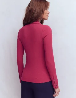 Top boutonné à col