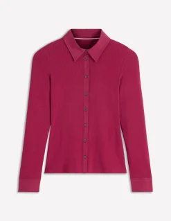 Top boutonné à col