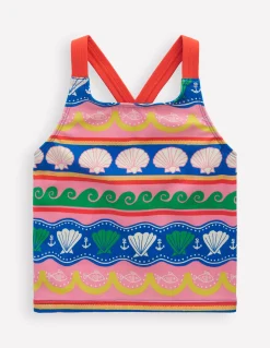 Top de tankini croisé dans le dos