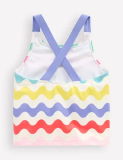 Top de tankini croisé dans le dos