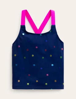 Top de tankini croisé dans le dos