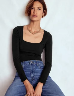 Top double épaisseur à col carré