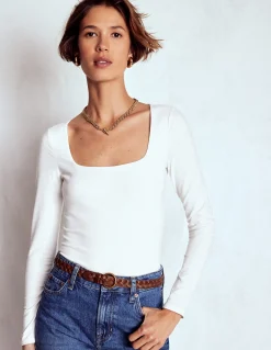 Top double épaisseur à col carré