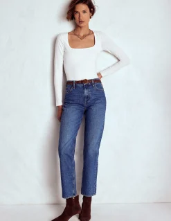 Top double épaisseur à col carré