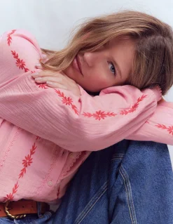 Top double-étoffe Rhea à détails