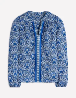 Top en lin à détails intégrés