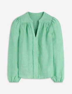 Top en lin à détails intégrés