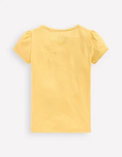 Top en pointelle à manches courtes