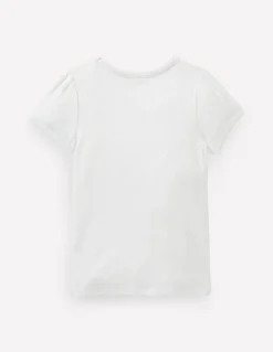 Top en pointelle à manches courtes