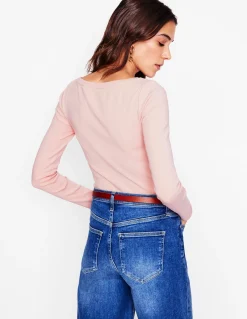 Top essentiel à col bateau en jersey