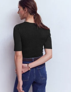 Top Lyla à col V et smocks