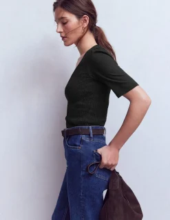 Top Lyla à col V et smocks