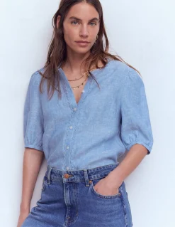 Top manches courtes Leah en lin