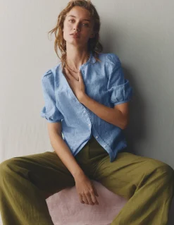 Top manches courtes Leah en lin