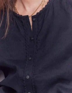 Top manches courtes Leah en lin