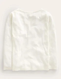 Top manches longues en pointelle