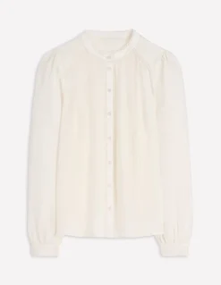 Top Rhéa en soie à détails