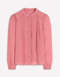 Top Rhéa en soie à détails