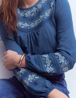 Top Rosie brodé en jersey