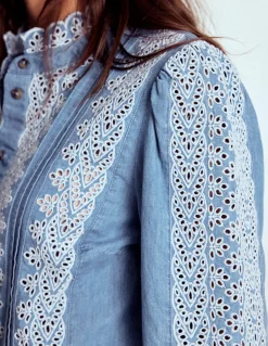 Top Savannah à broderie anglaise