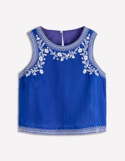 Top Sofia brodé en lin