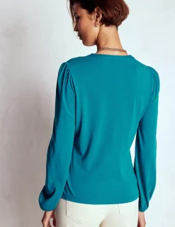 Top ultra-doux à col cranté