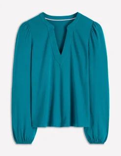 Top ultra-doux à col cranté