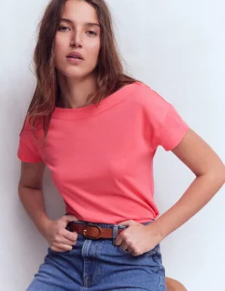 T-shirt à col bateau ultra-doux