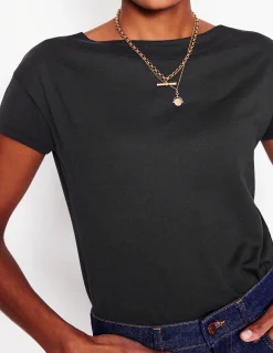 T-shirt à col bateau ultra-doux