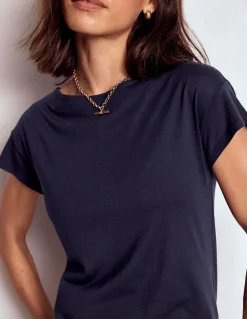 T-shirt à col bateau ultra-doux