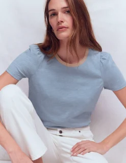 T-shirt à détails métallisés