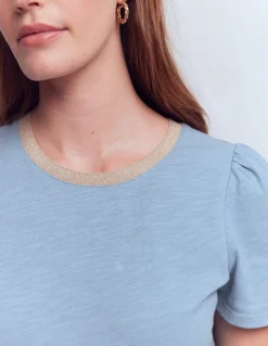 T-shirt à détails métallisés