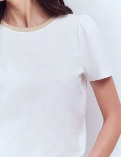 T-shirt à détails métallisés