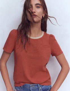 T-shirt à détails métallisés