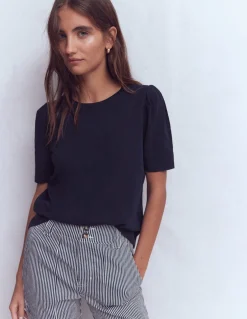 T-shirt à manches plissées