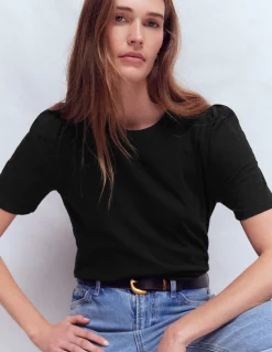 T-shirt à manches plissées