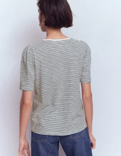 T-shirt à manches plissées