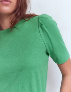 T-shirt à manches plissées