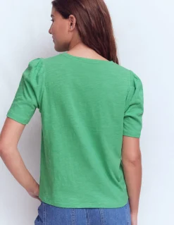 T-shirt à manches plissées