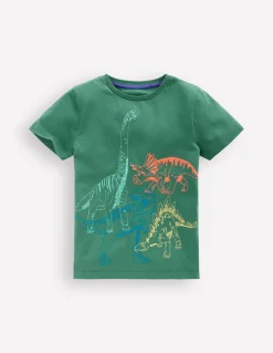 T-shirt à surpiqûres linéaires