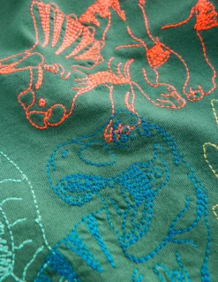 T-shirt à surpiqûres linéaires