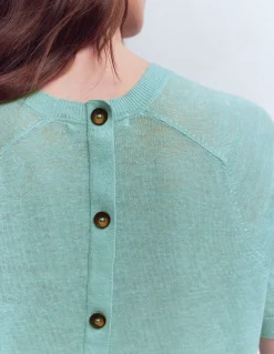 T-shirt boutonné Agnes en lin
