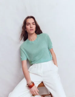 T-shirt boutonné Agnes en lin