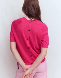 T-shirt boutonné Agnes en lin