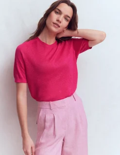 T-shirt boutonné Agnes en lin